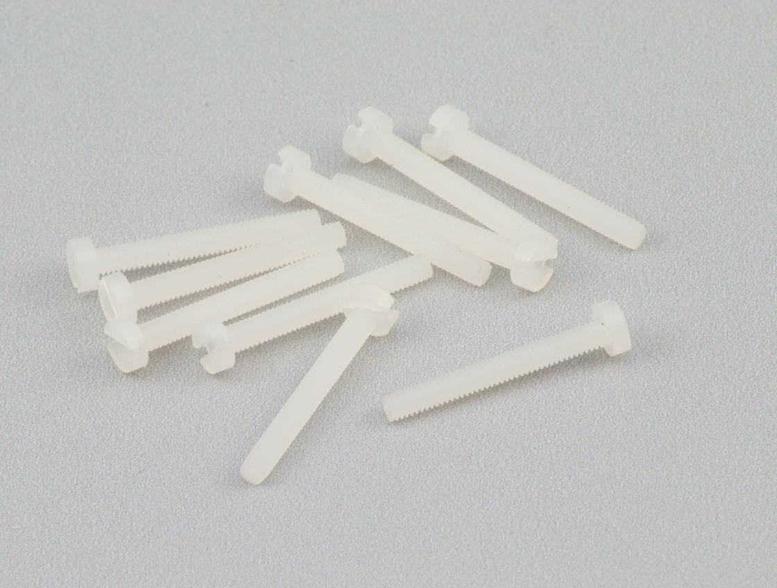 Nylon Slotted Cheese Head Screws - M2.5 x 20mm (10 Pack) by ModMyPi - The Pi Hut