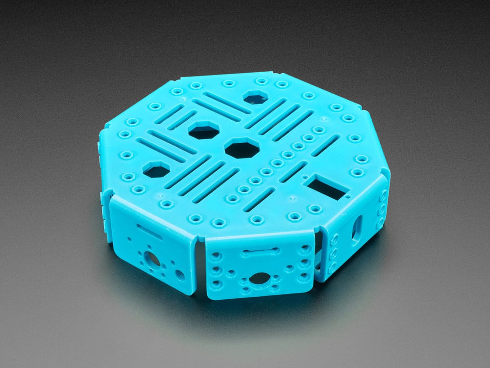 Octagon Chassis Frame - Blue Plastic - 16cm x 16cm x 4cm by The Pi Hut - The Pi Hut