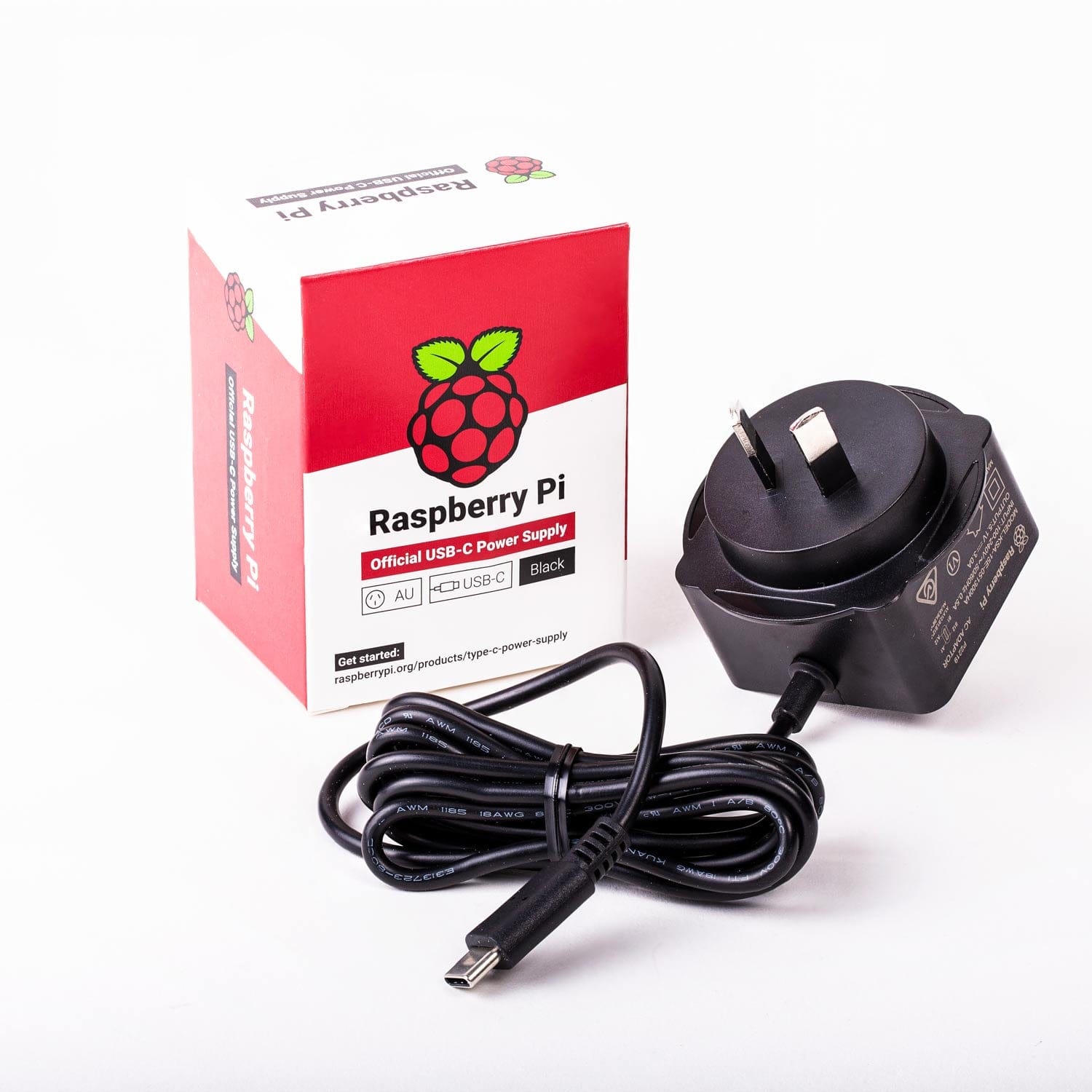 Raspberry Pi 15W USB-C Power Supply - AU Plug by Raspberry Pi - The Pi Hut