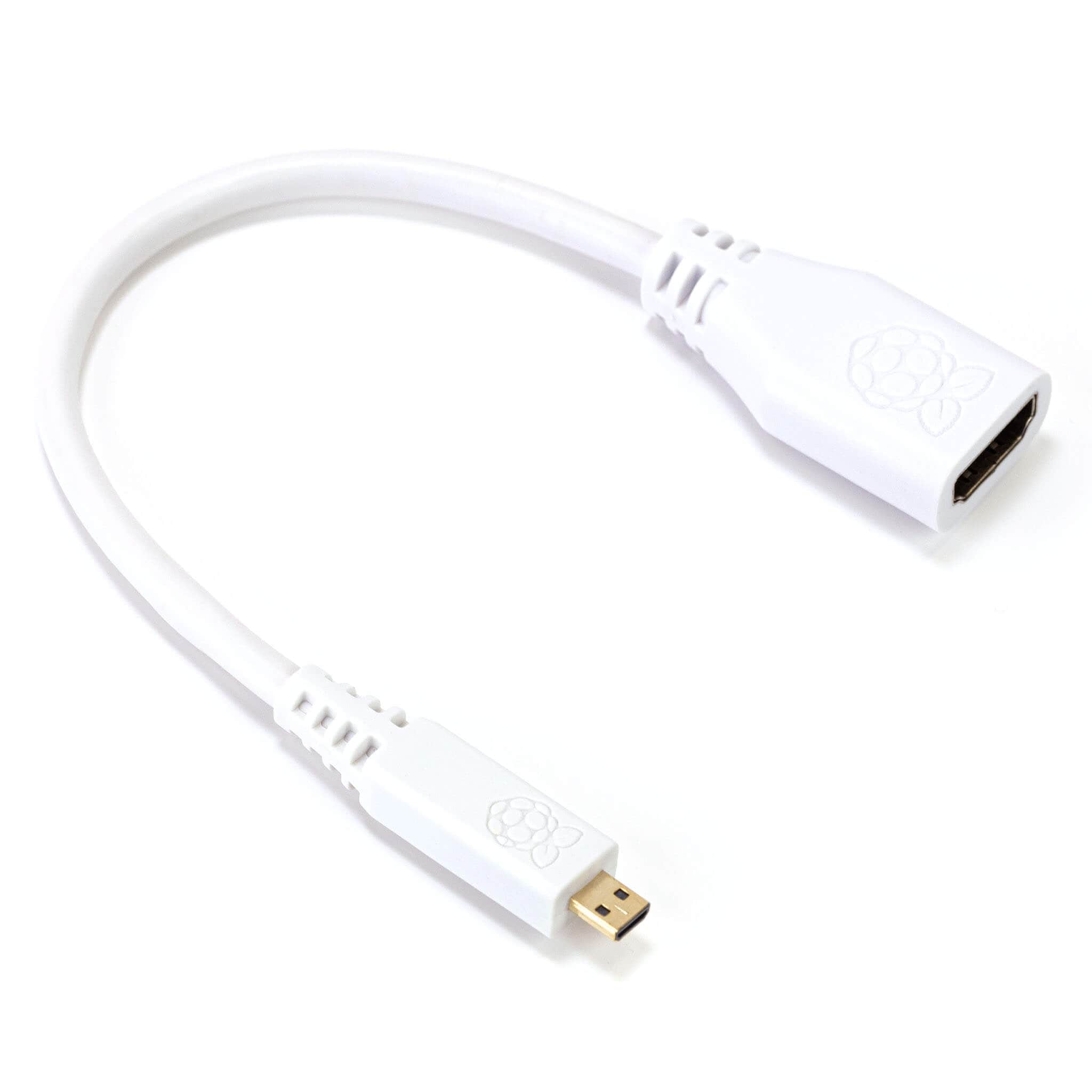 Raspberry Pi Micro-HDMI to HDMI Adapter Cable by Raspberry Pi - The Pi Hut