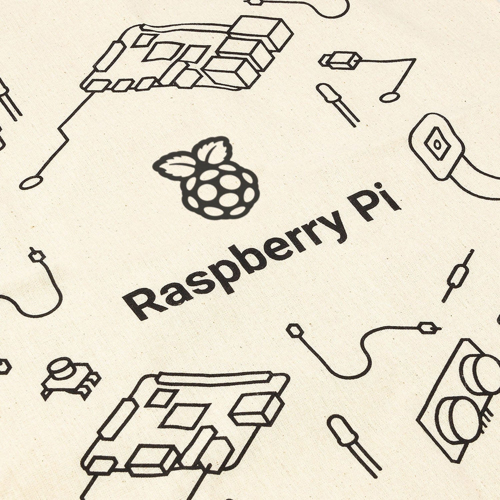 Raspberry Pi Natural Cotton Tote Bag by Raspberry Pi - The Pi Hut