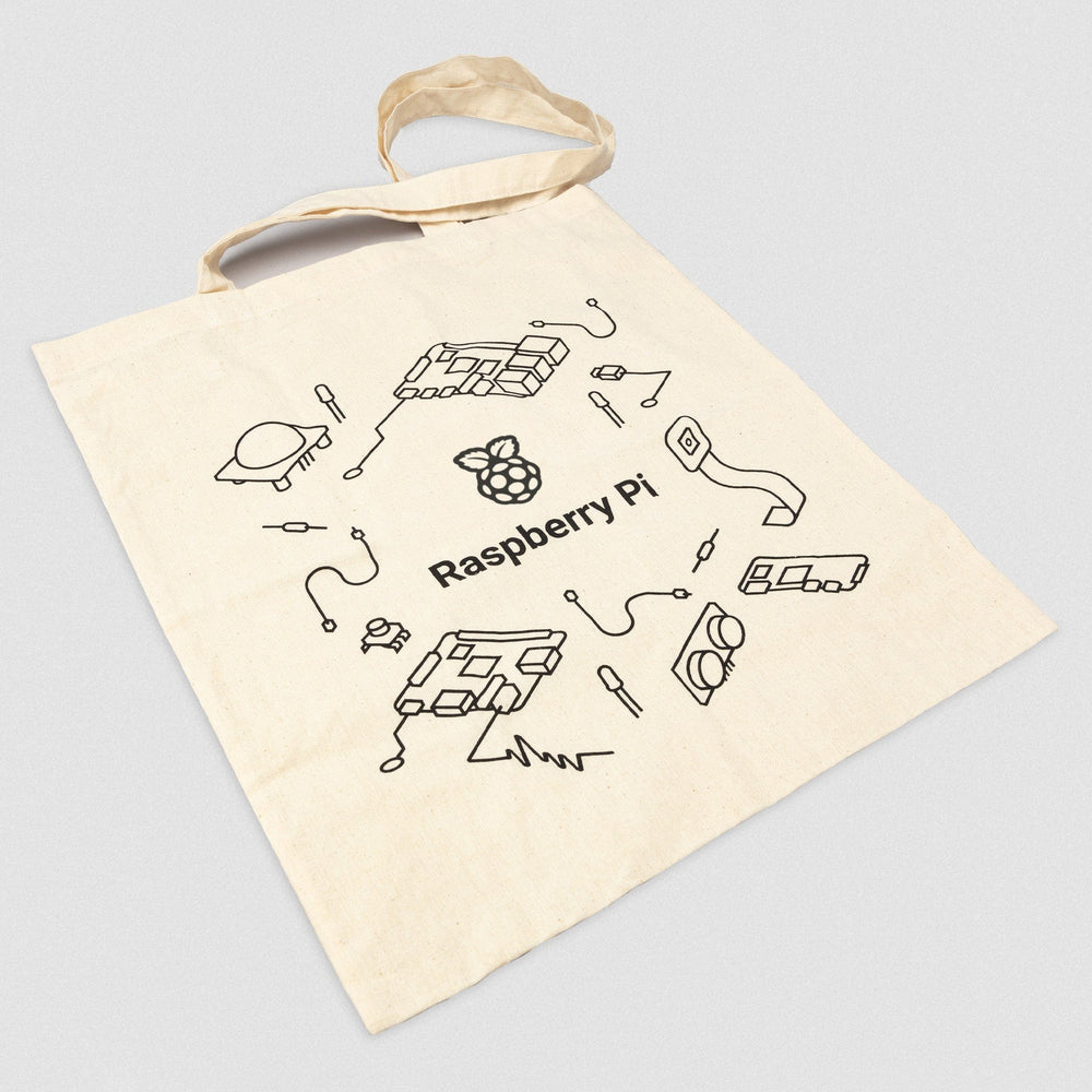 Official Raspberry Pi Natural Cotton Tote Bag - The Pi Hut