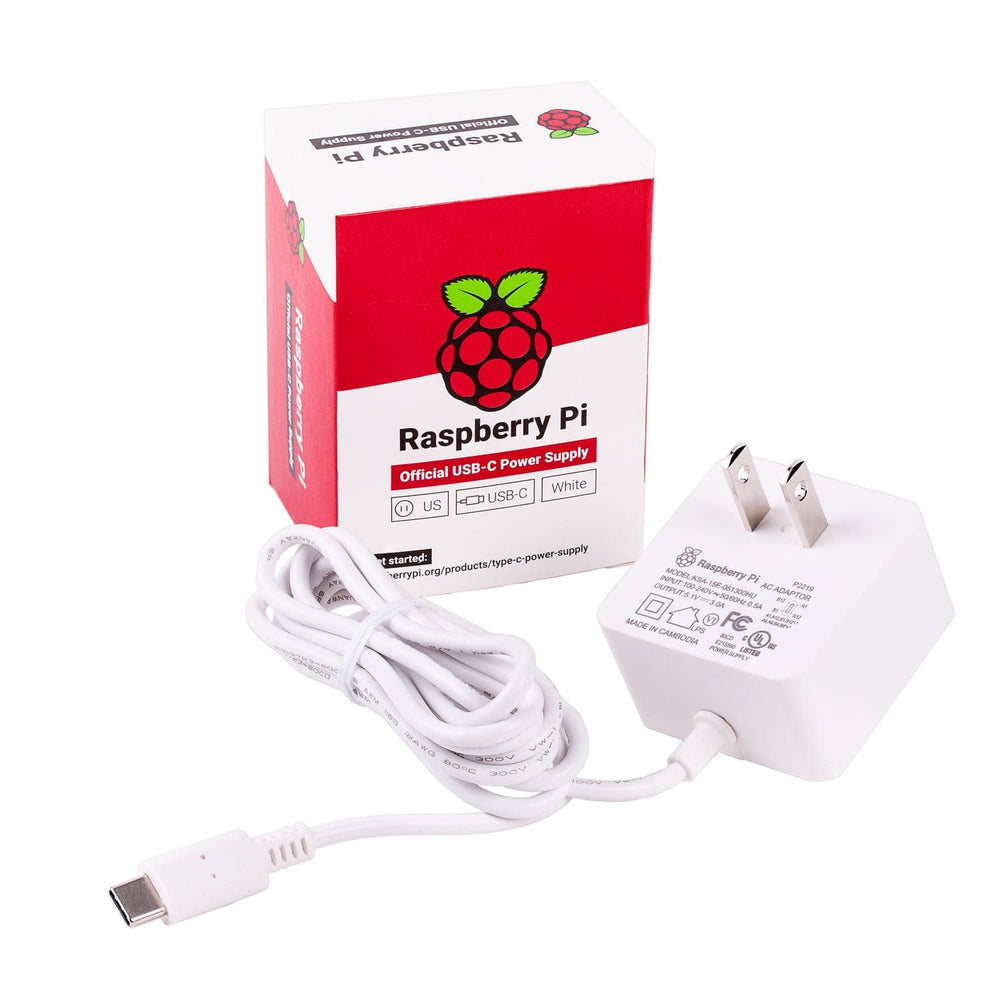 Raspberry Pi 15W USB-C Power Supply - US Plug by Raspberry Pi - The Pi Hut