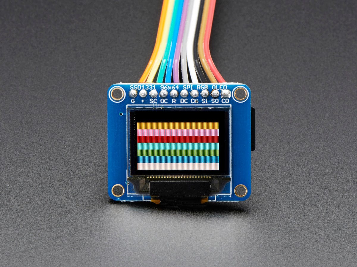 OLED Breakout Board - 16-bit Color 0.96" w/microSD holder by Adafruit - The Pi Hut