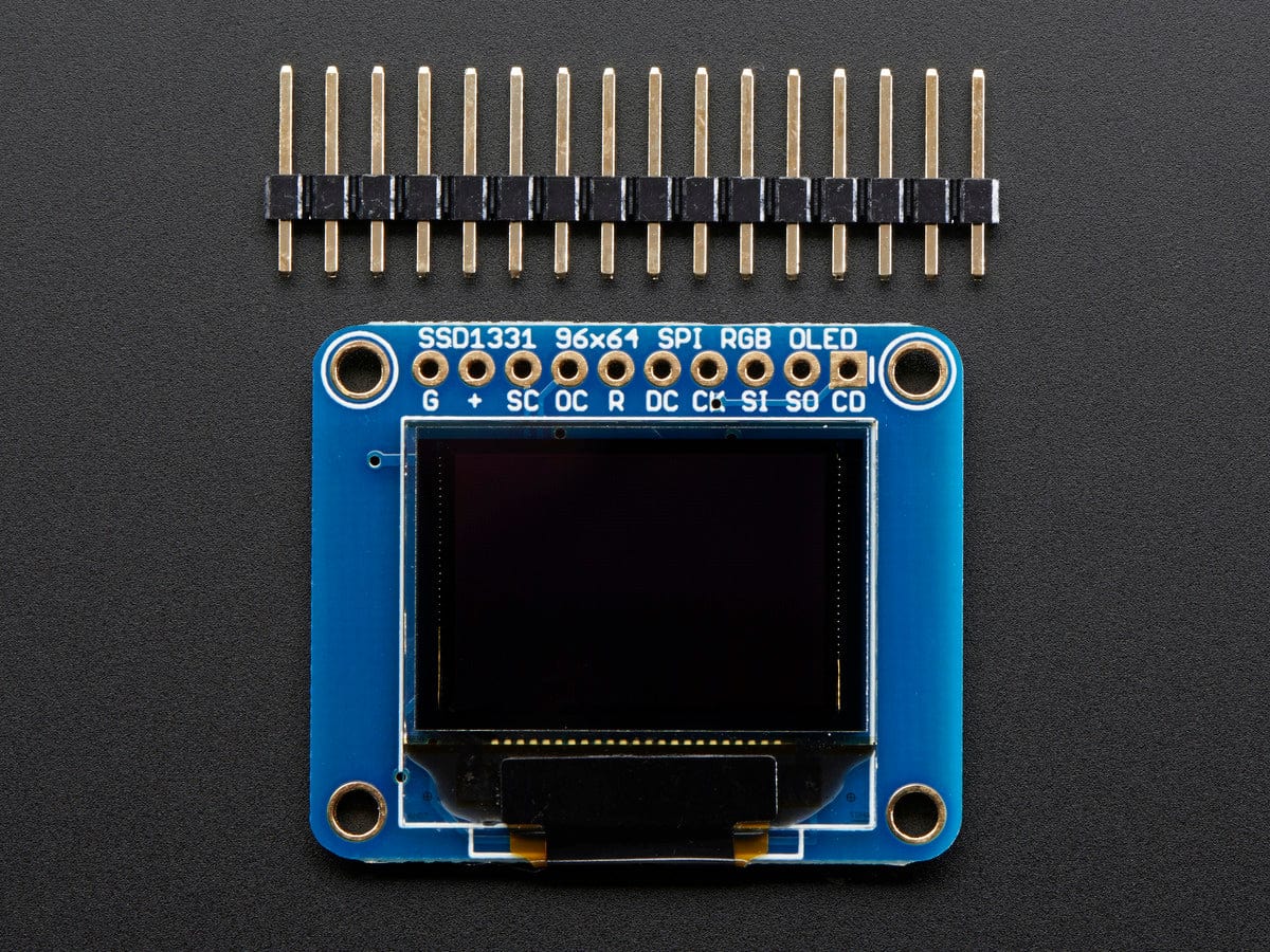 OLED Breakout Board - 16-bit Color 0.96" w/microSD holder by Adafruit - The Pi Hut