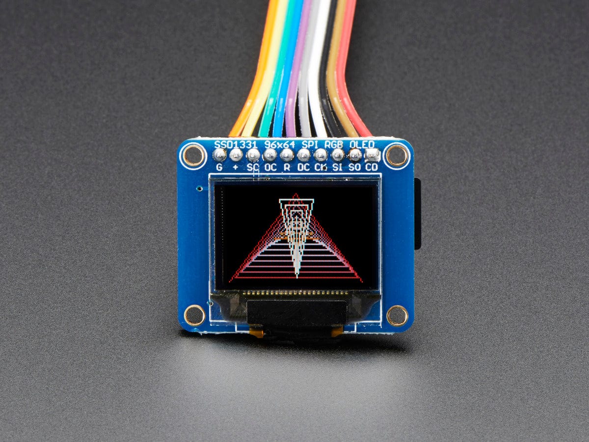 OLED Breakout Board - 16-bit Color 0.96" w/microSD holder by Adafruit - The Pi Hut