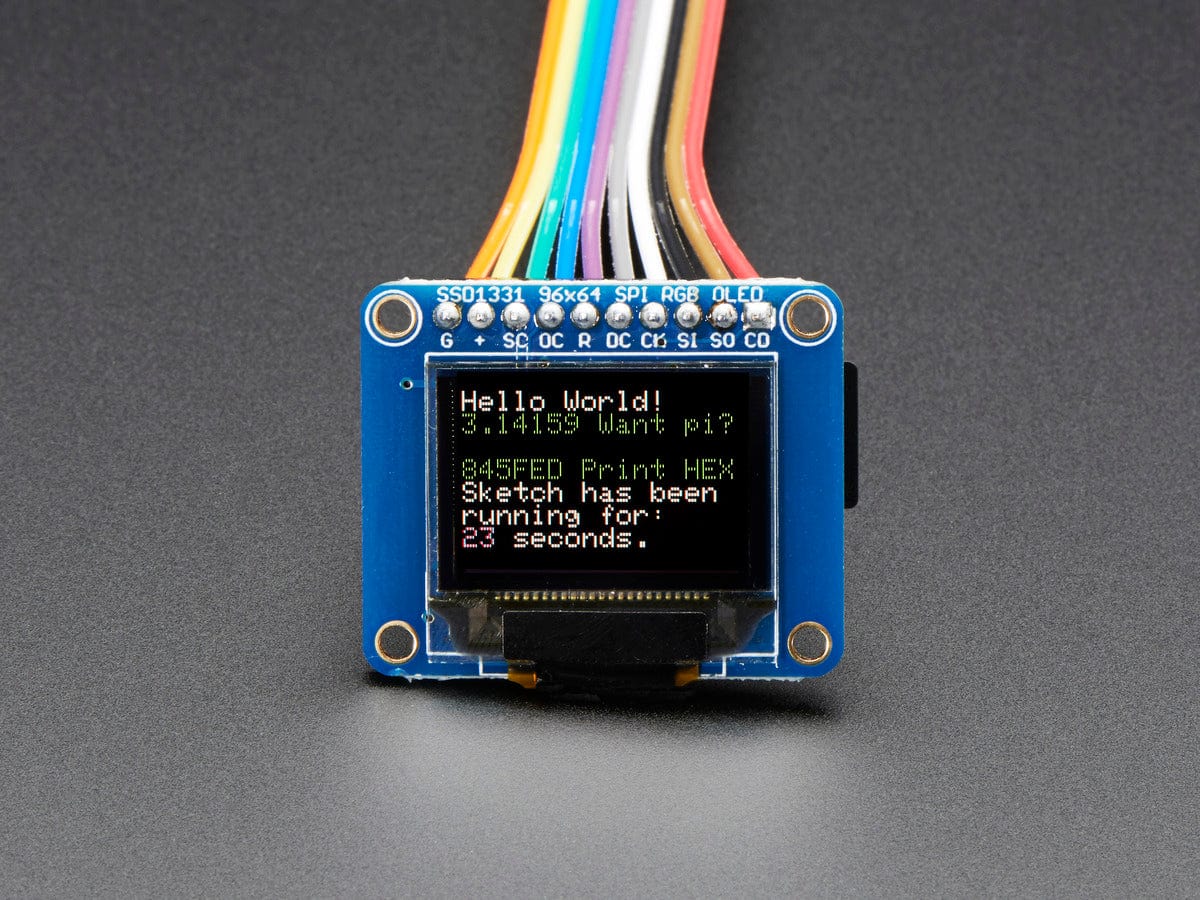 OLED Breakout Board - 16-bit Color 0.96" w/microSD holder by Adafruit - The Pi Hut