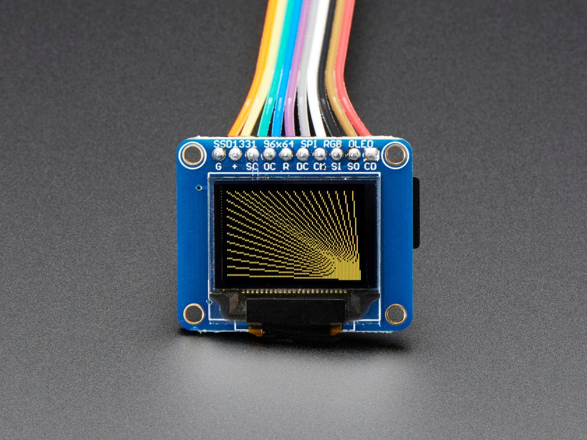 OLED Breakout Board - 16-bit Color 0.96" w/microSD holder by Adafruit - The Pi Hut