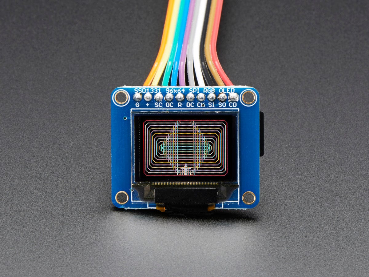 OLED Breakout Board - 16-bit Color 0.96" w/microSD holder by Adafruit - The Pi Hut