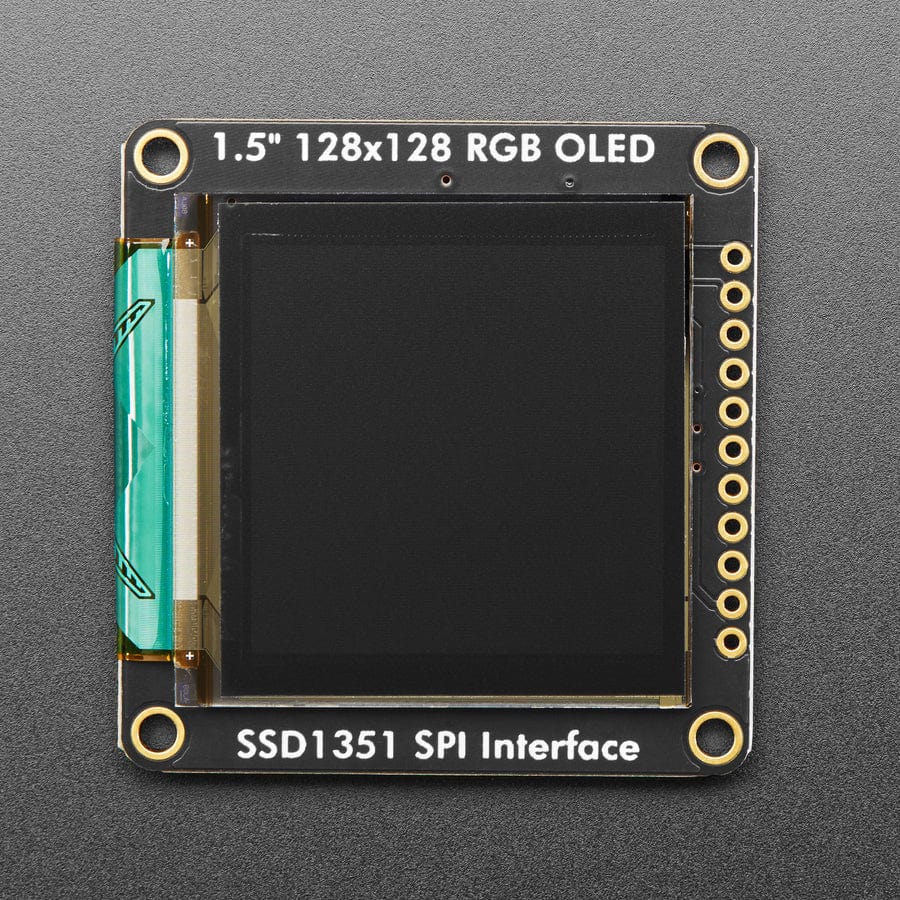 OLED Breakout Board - 16-bit Color 1.5" w/microSD holder - EYESPI Connector by Adafruit - The Pi Hut