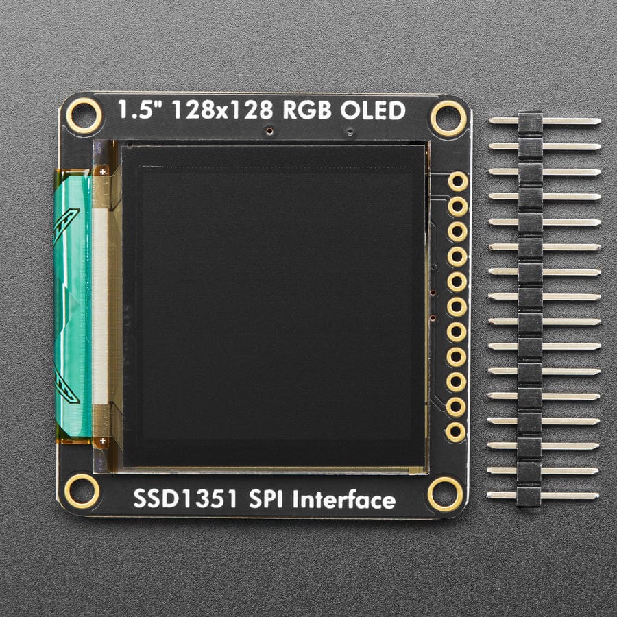 OLED Breakout Board - 16-bit Color 1.5" w/microSD holder - EYESPI Connector by Adafruit - The Pi Hut