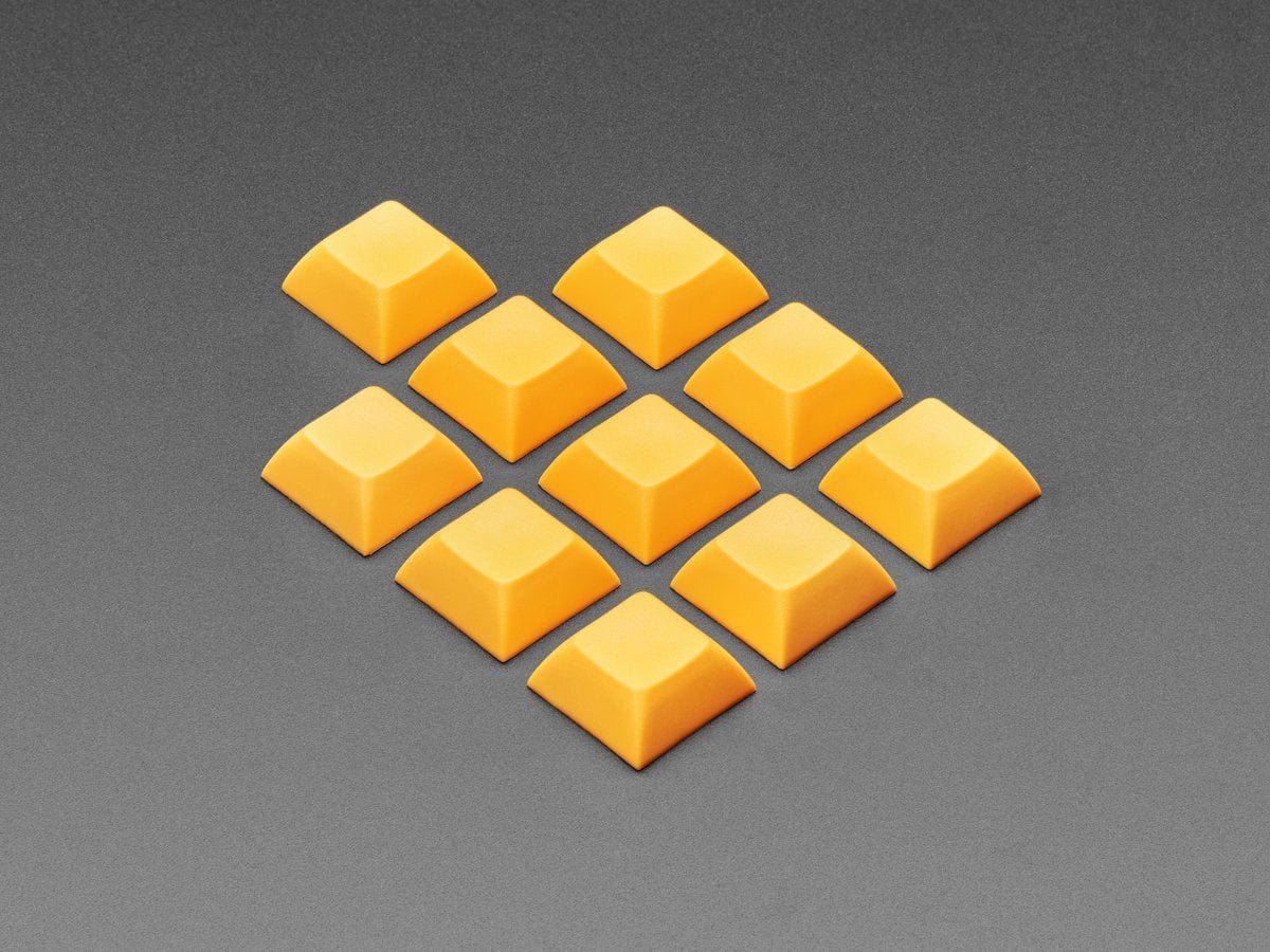 Orange DSA Keycaps for MX Compatible Switches - 10 pack by The Pi Hut - The Pi Hut