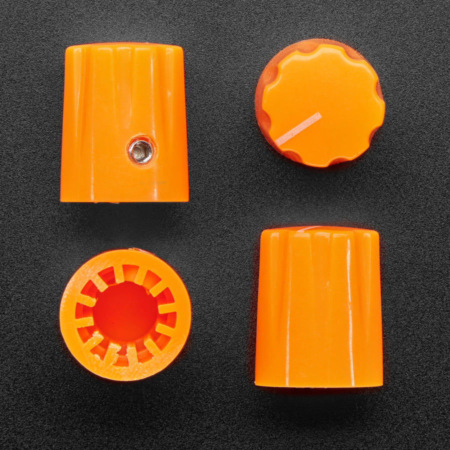 Orange Micro Potentiometer Knob - 4 pack by The Pi Hut - The Pi Hut