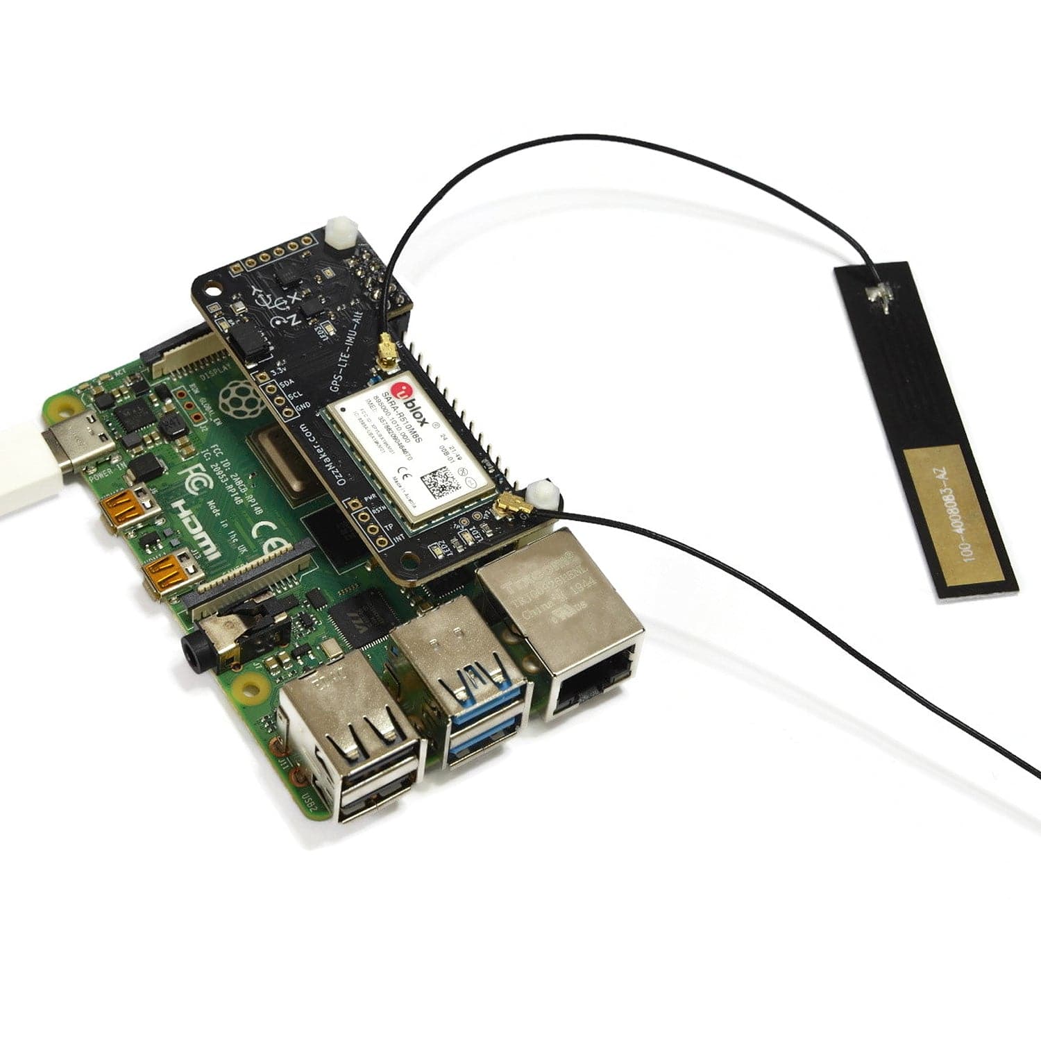 OzzMaker SARA-R5 LTE-M GPS + 10DOF by Ozzmaker - The Pi Hut