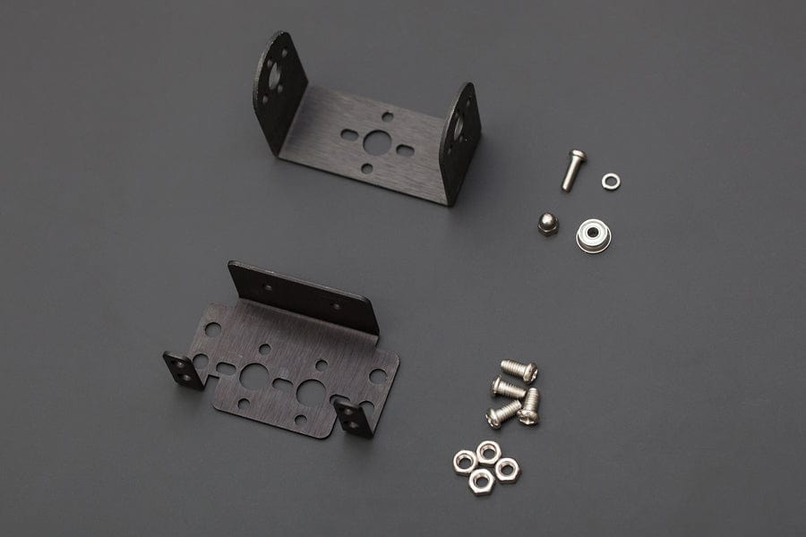 Pan and Tilt Kit (Black Anodized) (no servos) by DFRobot - The Pi Hut