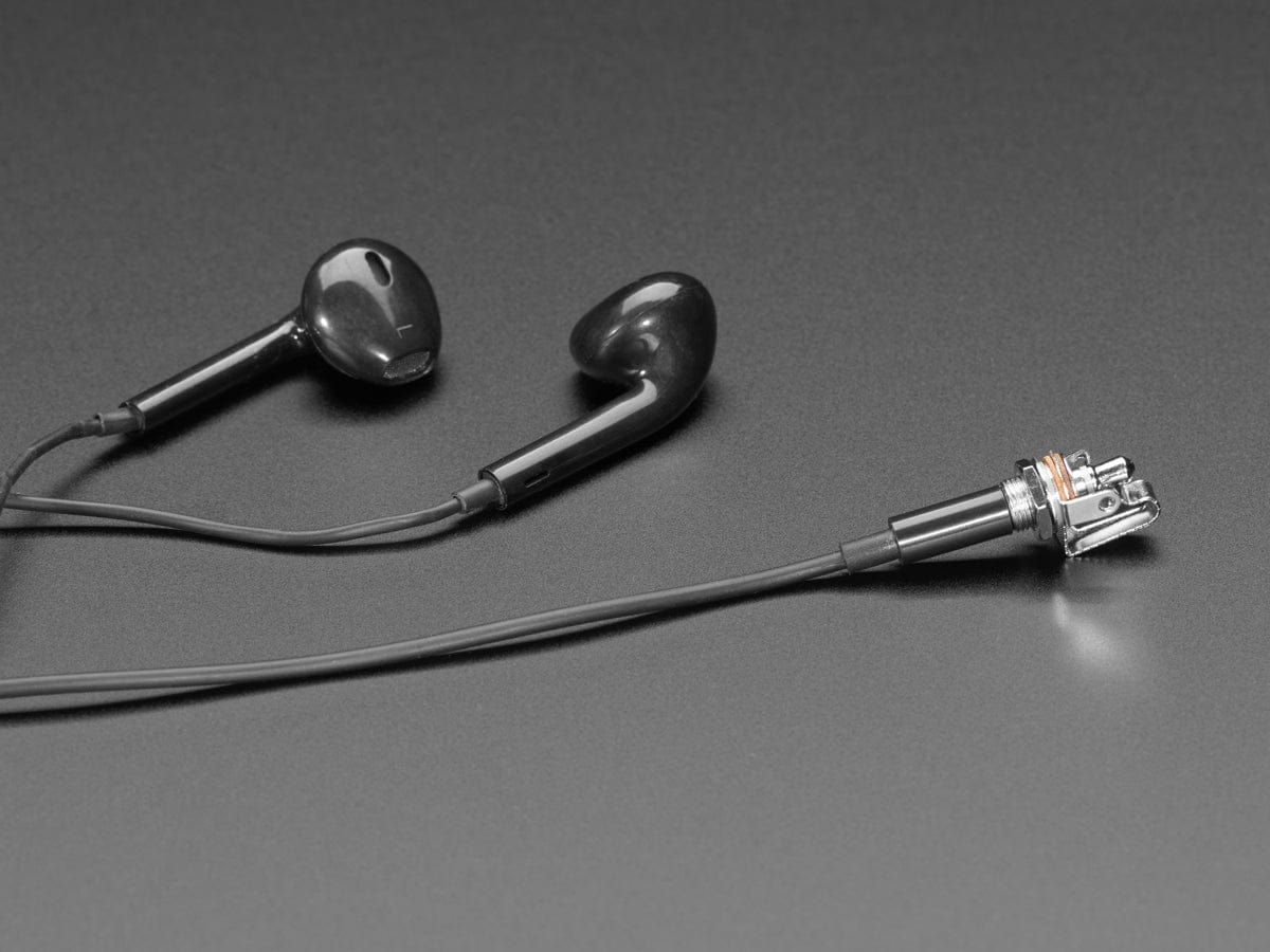 Panel Mount 1/8" / 3.5mm Mono Connector by The Pi Hut - The Pi Hut