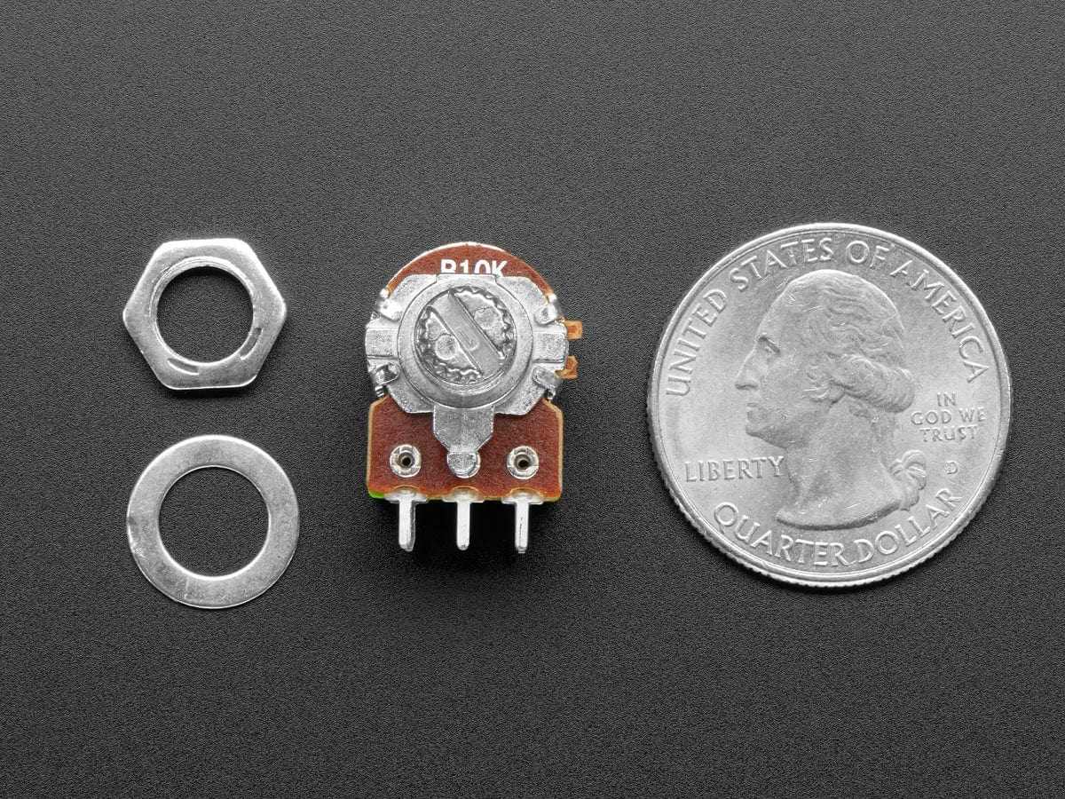 Panel Mount 10K Dual Linear Potentiometer w/ On-Off Switch (10K Dual Linear w/ Switch) by The Pi Hut - The Pi Hut