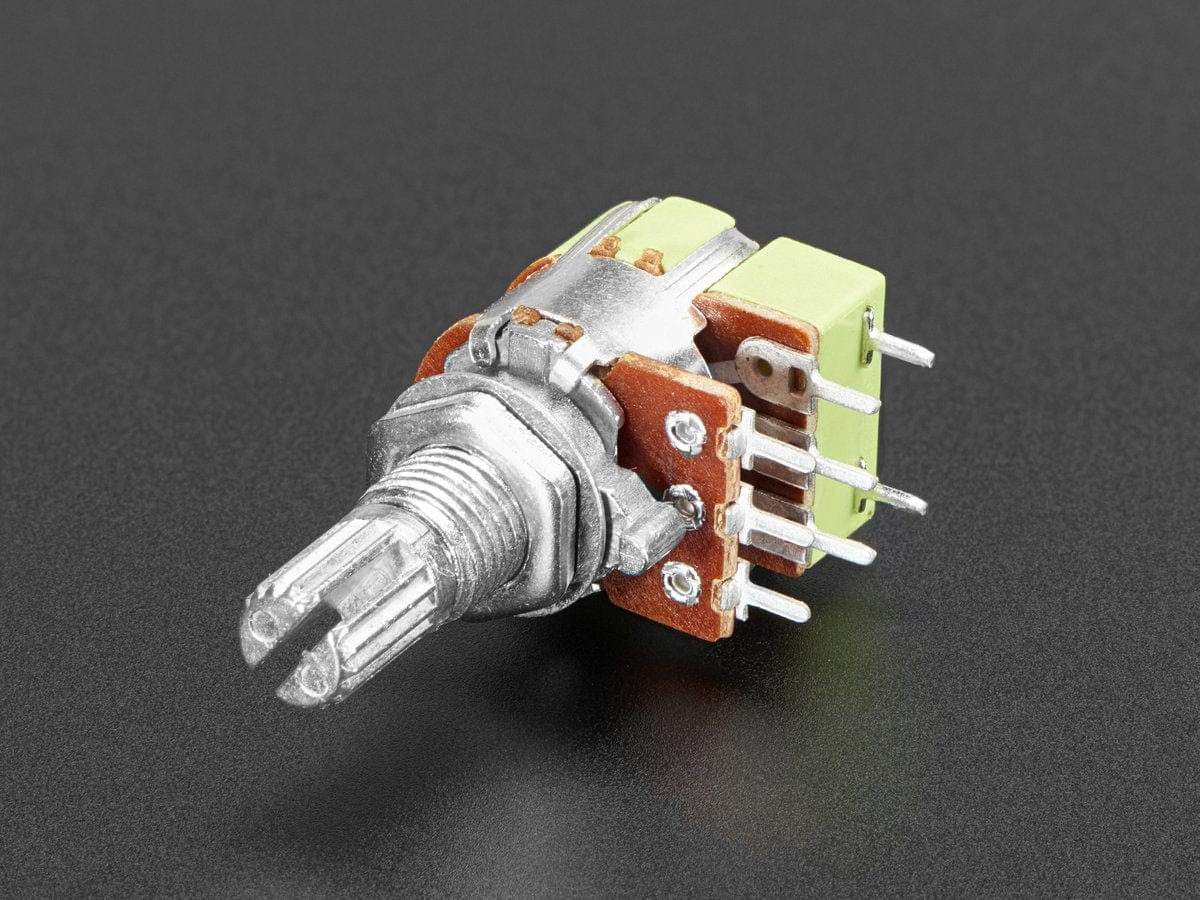 Panel Mount 10K Dual Log Potentiometer w/ On-Off Switch (10K Dual Log w Switch) by The Pi Hut - The Pi Hut