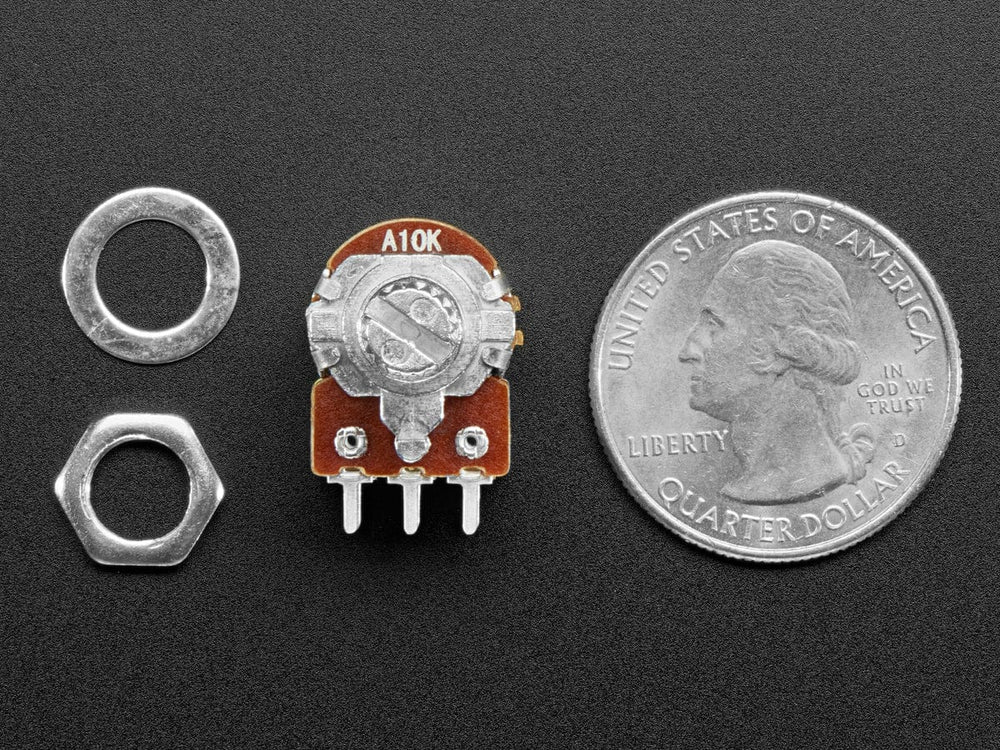 Panel Mount 10K Dual Log Potentiometer w/ On-Off Switch (10K Dual Log w Switch) by The Pi Hut - The Pi Hut