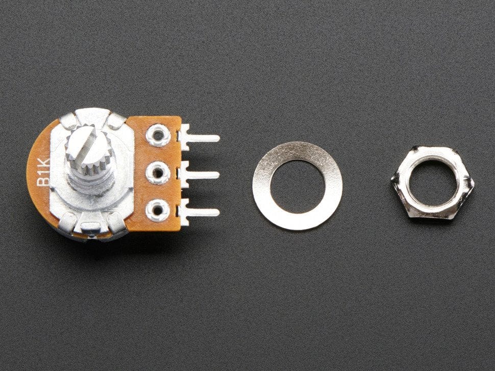 Panel Mount 1K potentiometer (Breadboard Friendly) (1K Linear) by The Pi Hut - The Pi Hut