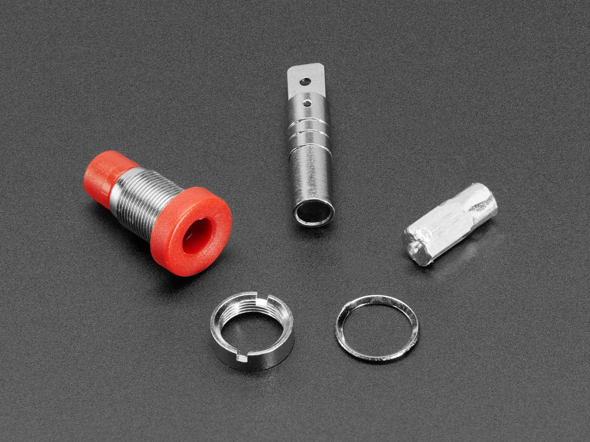 Panel-Mount Banana Jacks 4mm - Pack of 5 Multi-Color by The Pi Hut - The Pi Hut