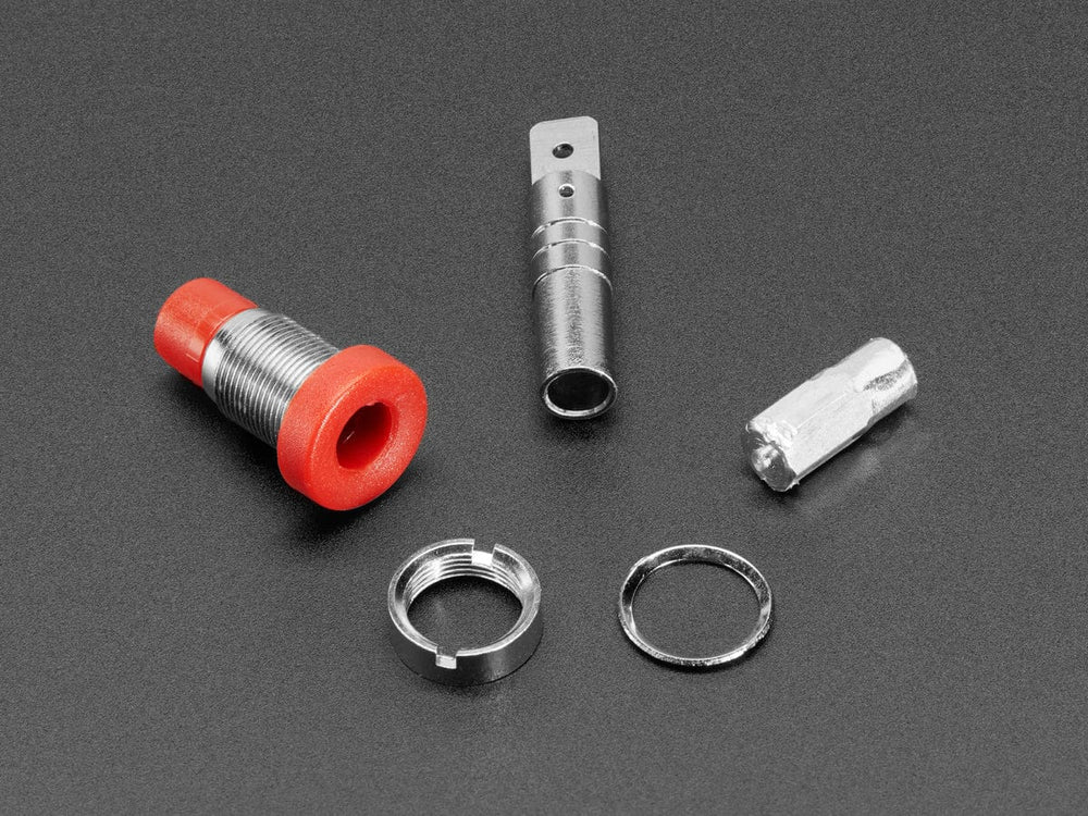 Panel-Mount Banana Jacks 4mm - Pack of 5 Multi-Color by The Pi Hut - The Pi Hut