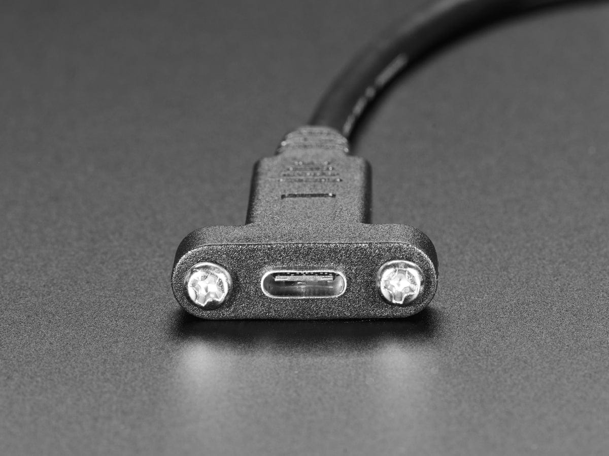 Panel Mount Cable USB C to Type A - 30cm - The Pi Hut