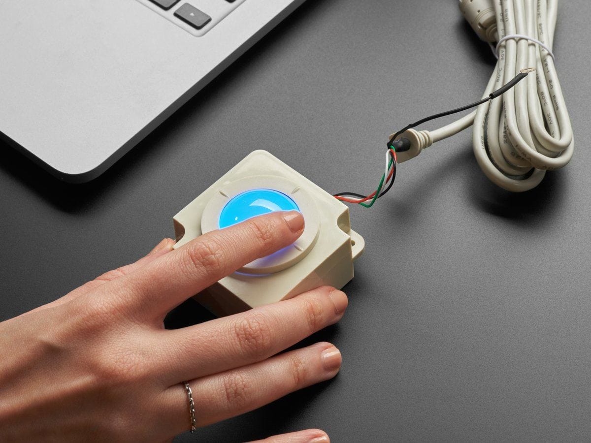 Panel Mount Glowing Trackball by The Pi Hut - The Pi Hut