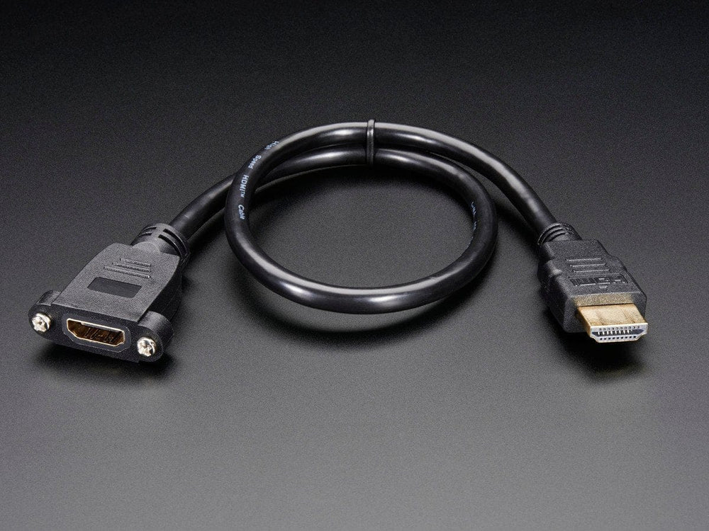 Panel mount HDMI Cable - 40 cm by The Pi Hut - The Pi Hut