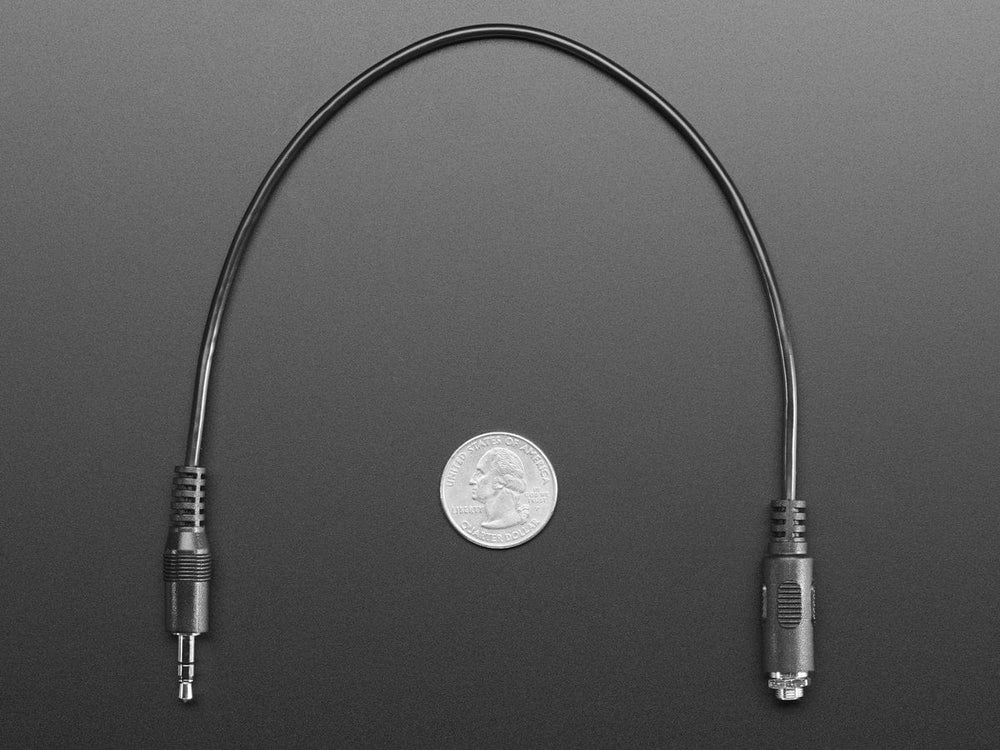 Panel Mount Stereo Audio Extension Cable - 1/8" / 3.5mm by The Pi Hut - The Pi Hut