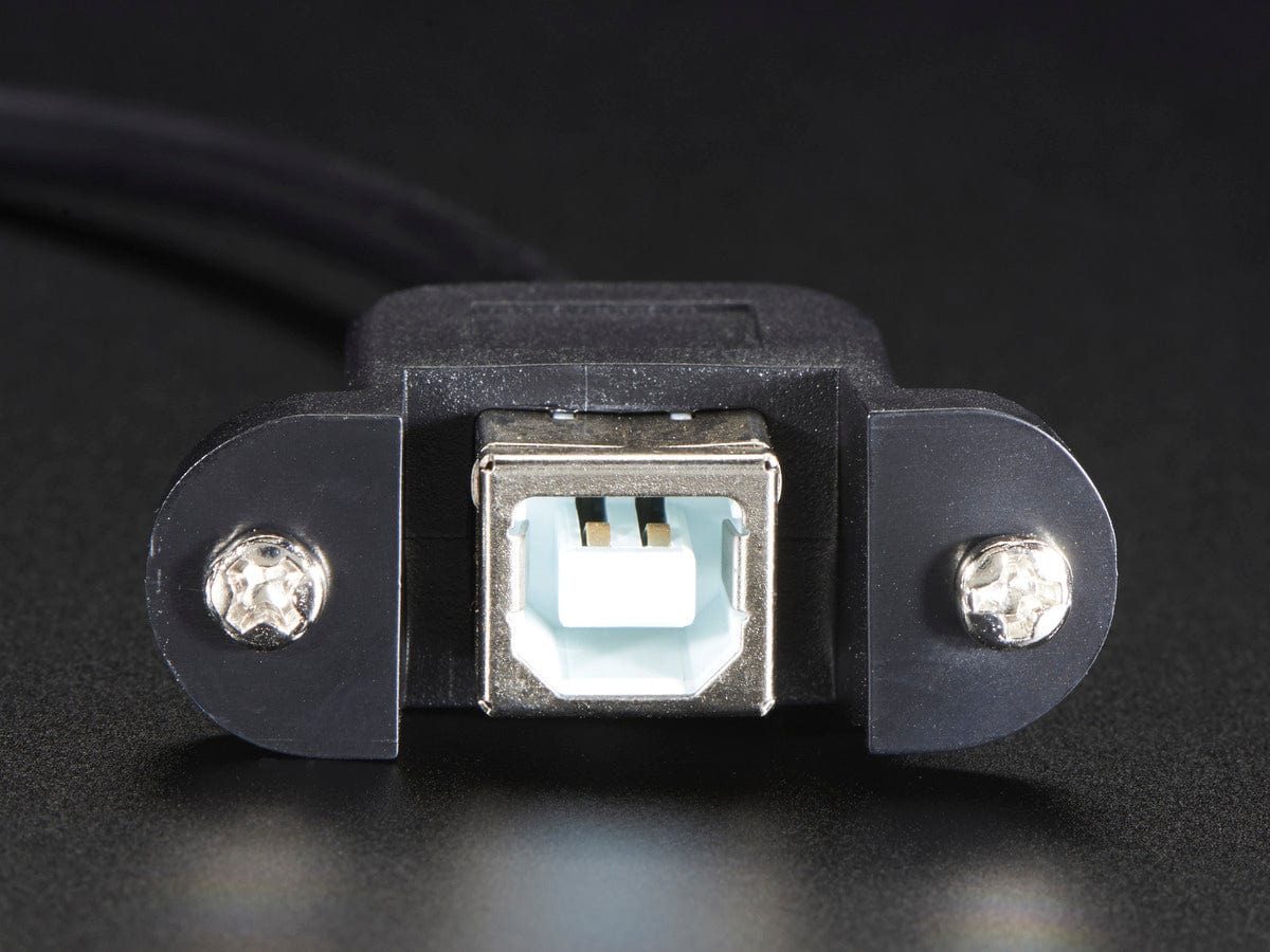 Panel Mount USB Cable - B Female to Micro-B Male by The Pi Hut - The Pi Hut