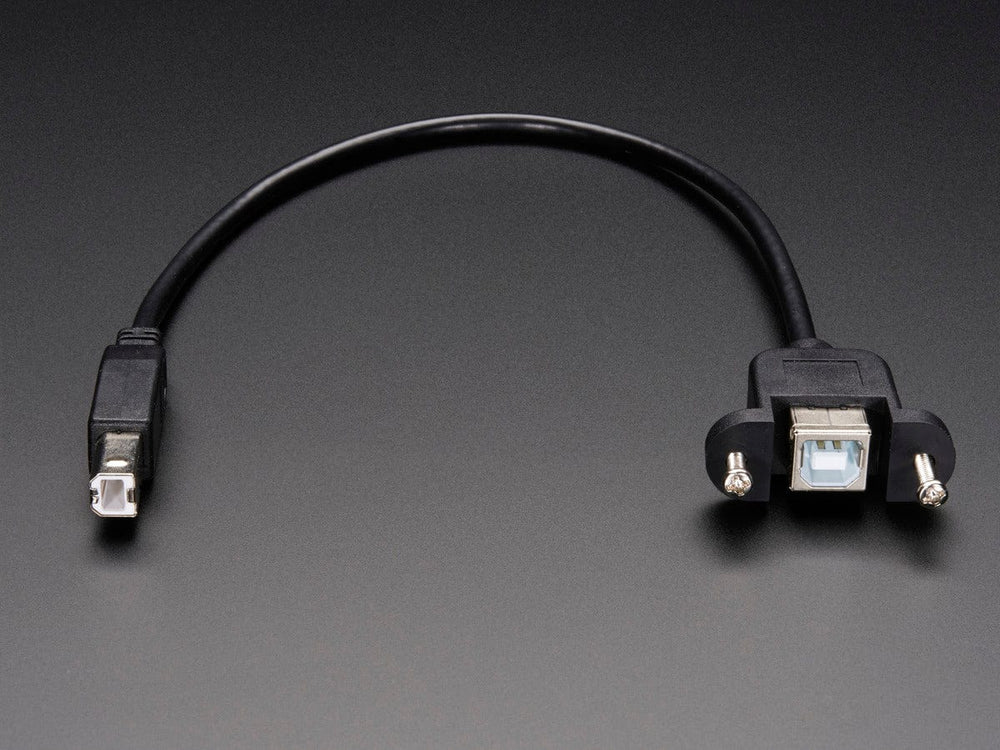Panel Mount USB Cable - B Male to B Female by The Pi Hut - The Pi Hut
