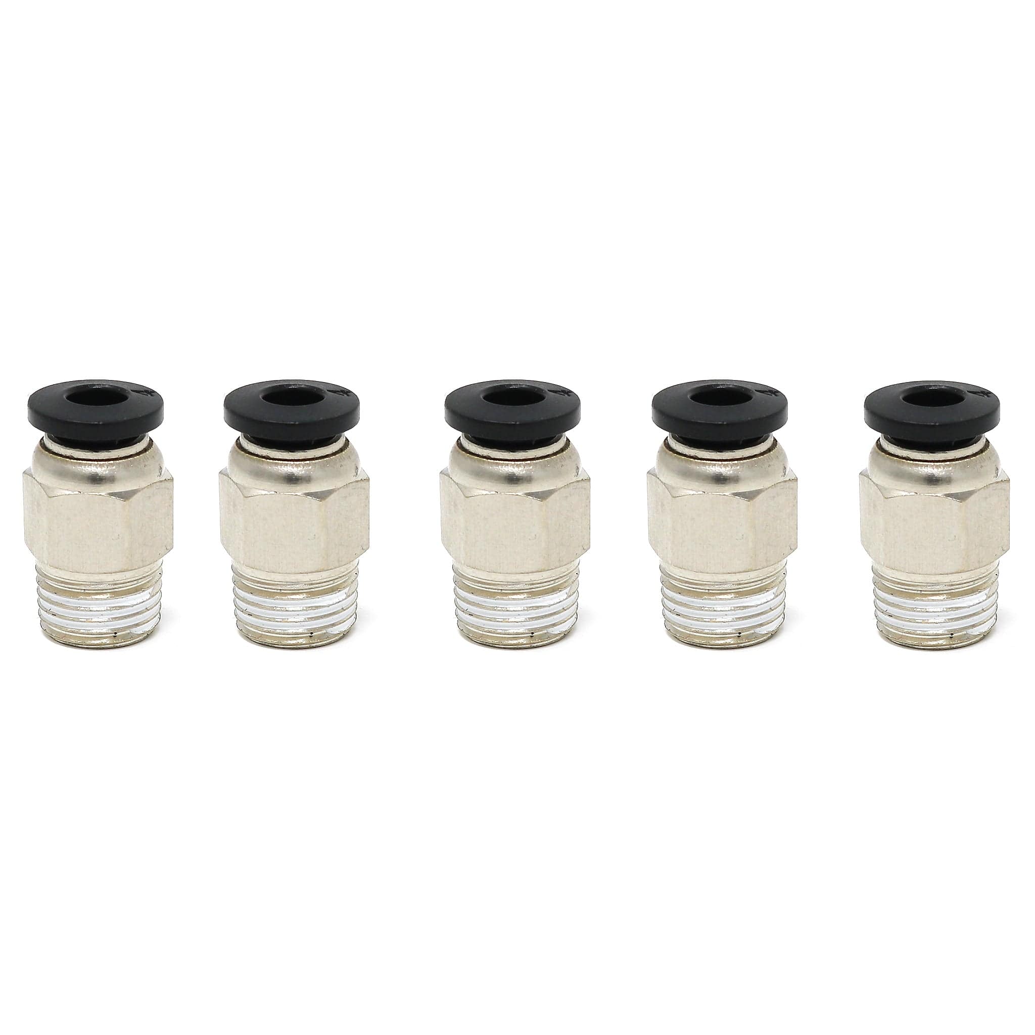 PC4-01 (Black) Pneumatic Connectors (5-pack) by The Pi Hut - The Pi Hut