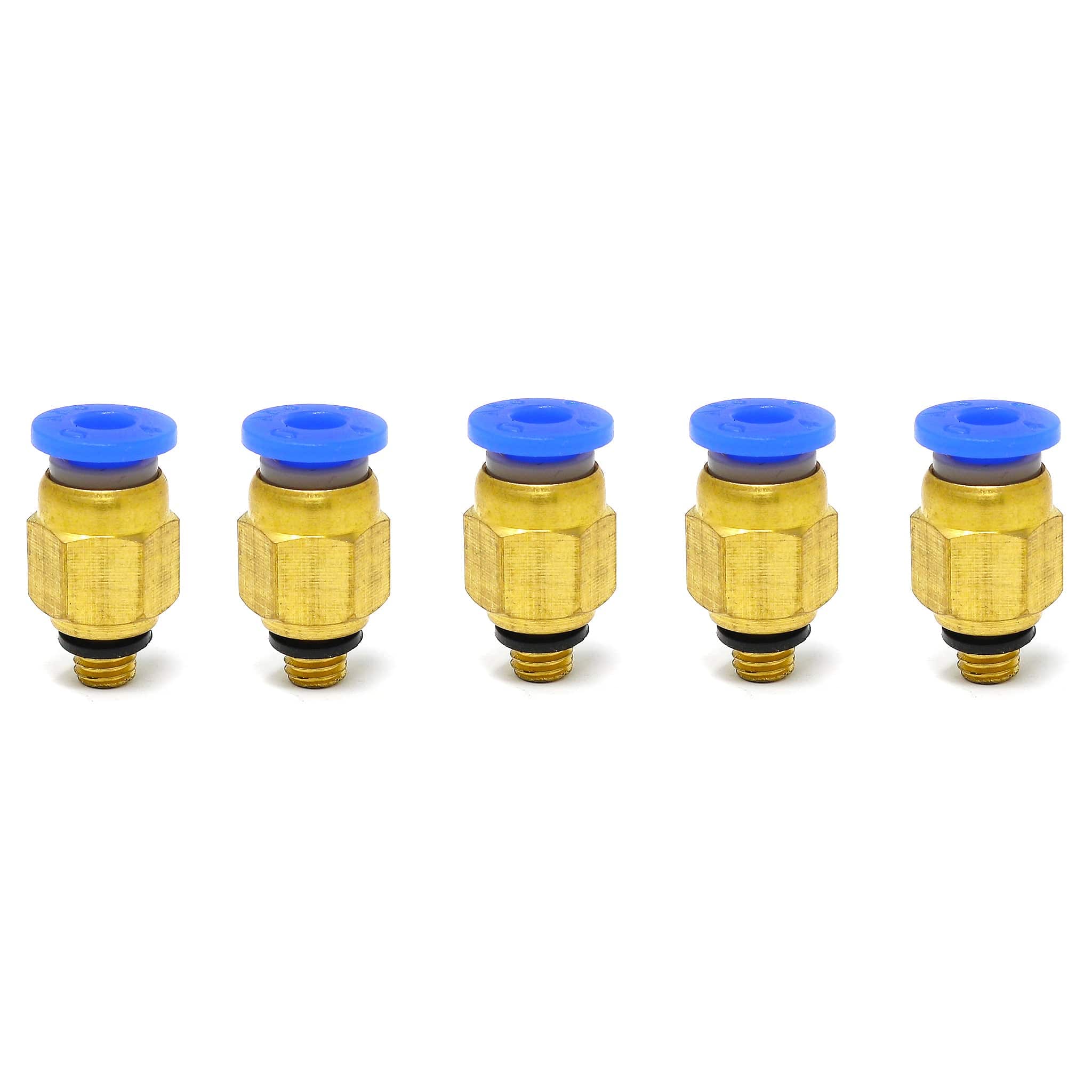 PC4-M5 (Blue) Pneumatic Connectors (5-pack) by The Pi Hut - The Pi Hut