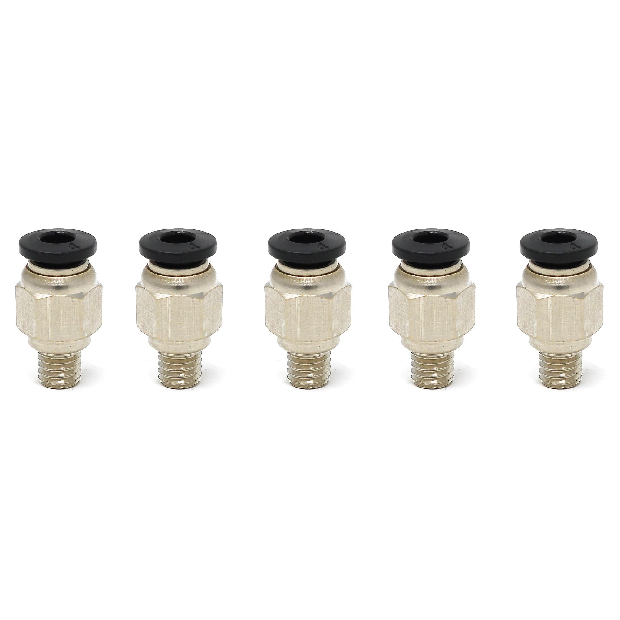 PC4-M6 (Black) Pneumatic Connectors (5-pack) by The Pi Hut - The Pi Hut