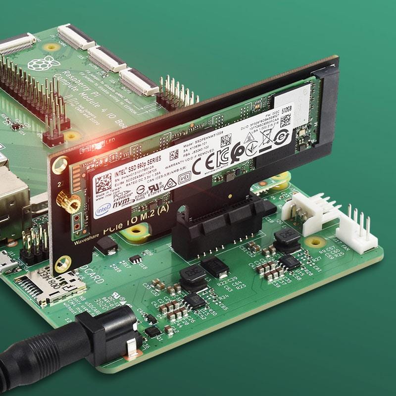 PCI-E to M.2 Adapter for Raspberry Pi CM4 IO Board - The Pi Hut