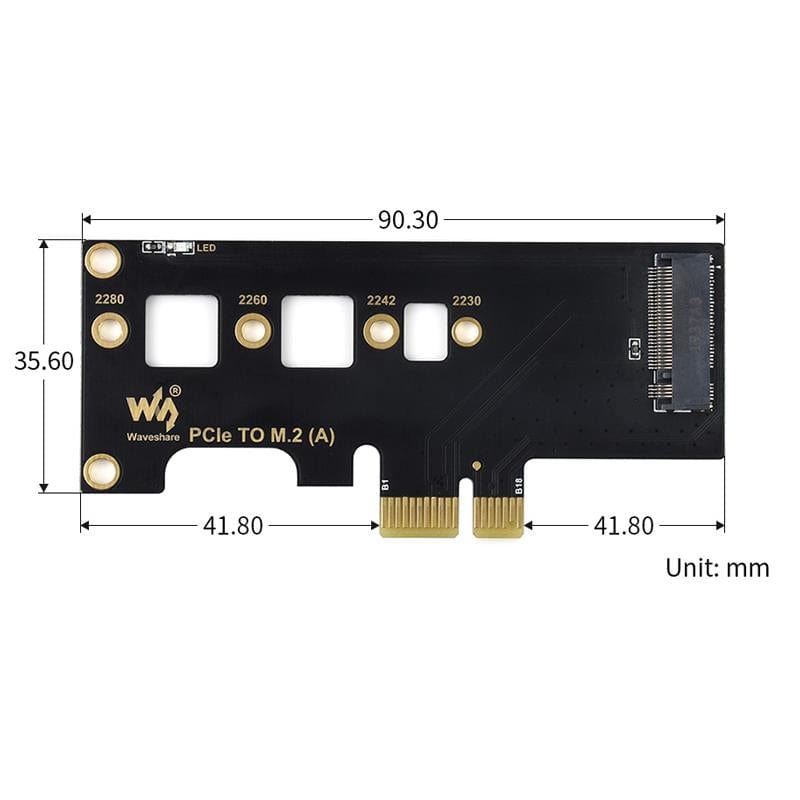 PCIe to M.2 Adapter (A) for Raspberry Pi CM4 IO Board by Waveshare - The Pi Hut