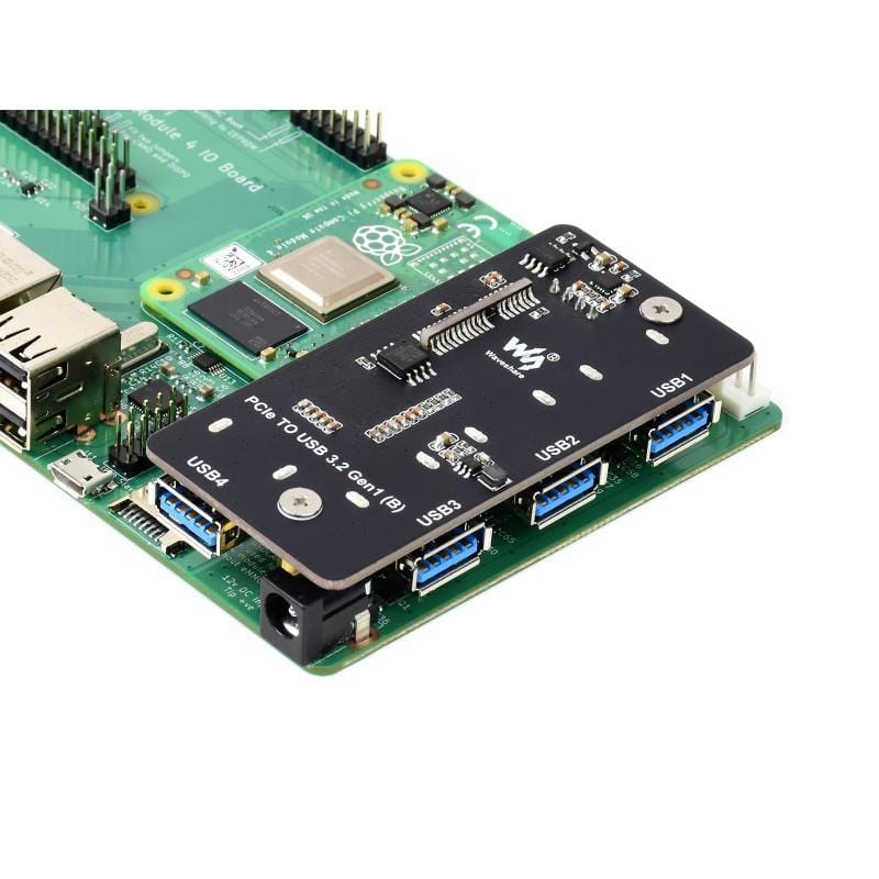 PCIe to USB 3.2 Gen1 Adapter for Compute Module 4 IO Board by Waveshare - The Pi Hut