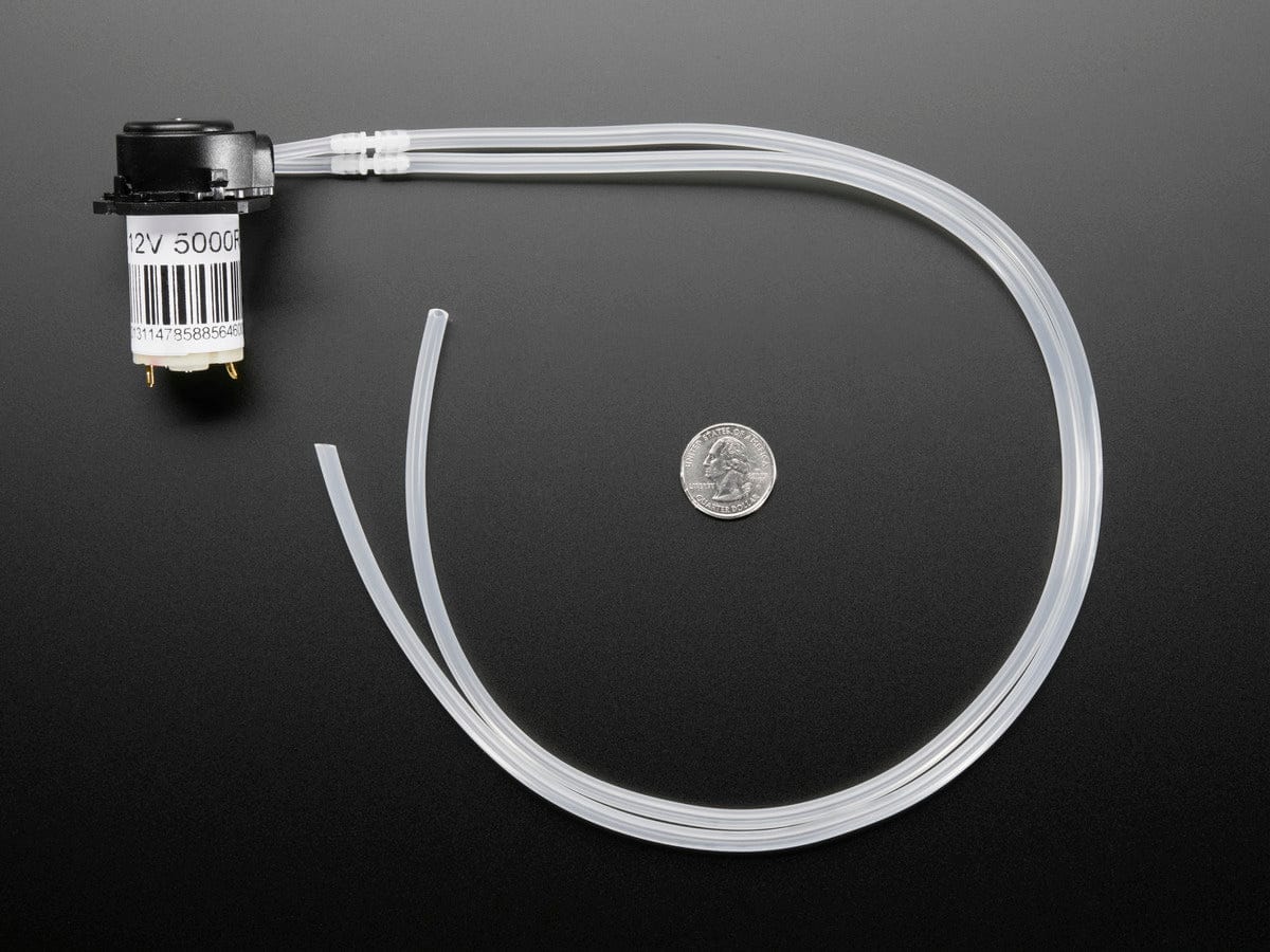 Peristaltic Liquid Pump with Silicone Tubing - 12V DC Power by The Pi Hut - The Pi Hut