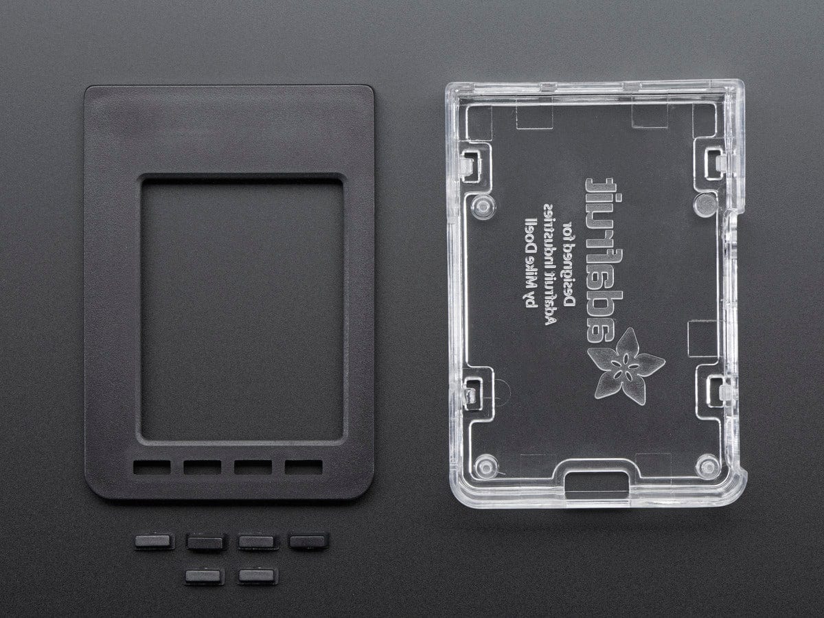 Pi Model B+ / Pi 2 / Pi 3 - Case Base and Faceplate Pack - Clear (for 2.8" PiTFT) by Adafruit - The Pi Hut