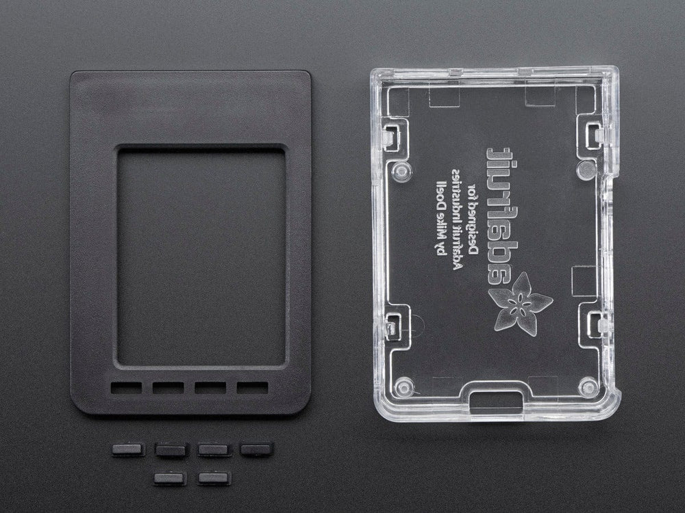 Pi Model B+ / Pi 2 / Pi 3 - Case Base and Faceplate Pack - Clear (for 2.8" PiTFT) by Adafruit - The Pi Hut
