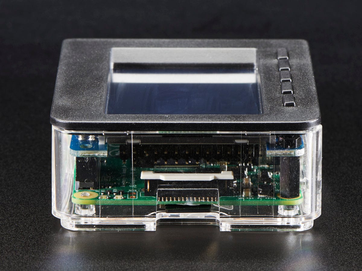 Pi Model B+ / Pi 2 / Pi 3 - Case Base and Faceplate Pack - Clear (for 2.8" PiTFT) by Adafruit - The Pi Hut