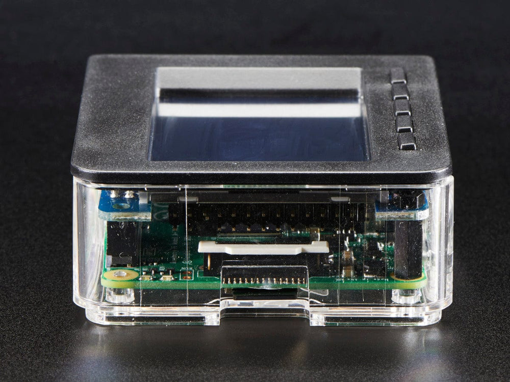 Pi Model B+ / Pi 2 / Pi 3 - Case Base and Faceplate Pack - Clear (for 2.8" PiTFT) by Adafruit - The Pi Hut