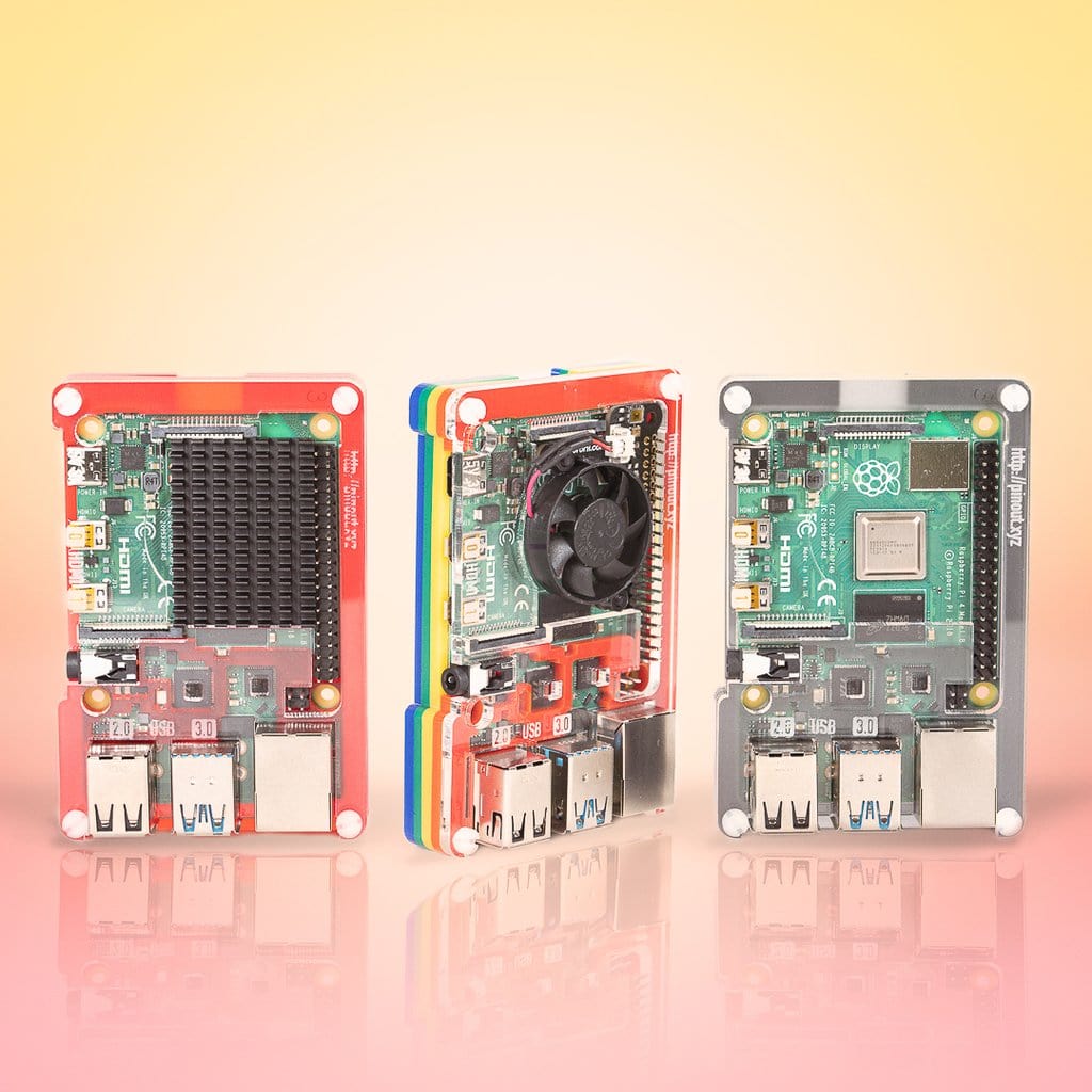 Pibow 4 Coupé Case (for Raspberry Pi 4B) by Pimoroni - The Pi Hut