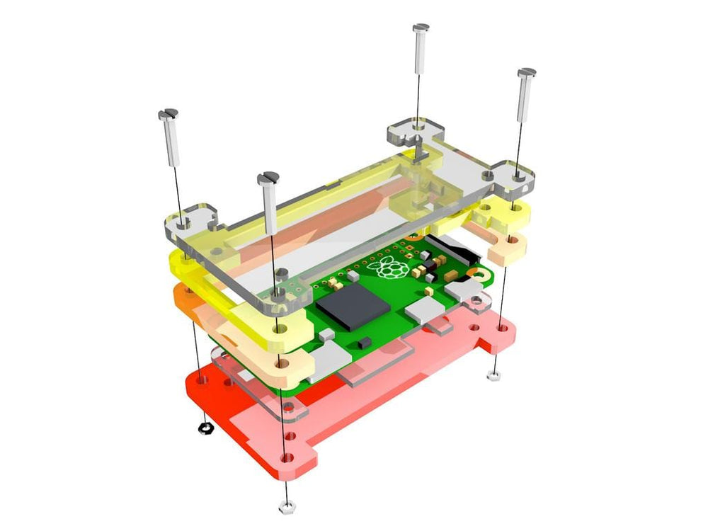Pibow Zero Case for Raspberry Pi Zero v1.3 ONLY by Pimoroni - The Pi Hut