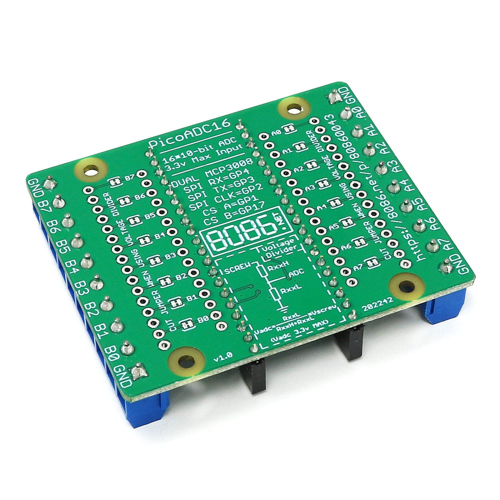PicoADC16 - 16-port ADC for Pico by 8086 - The Pi Hut