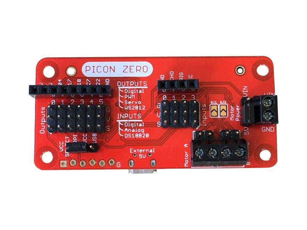 Picon Zero - Robotics Controller for Raspberry Pi by 4tronix - The Pi Hut