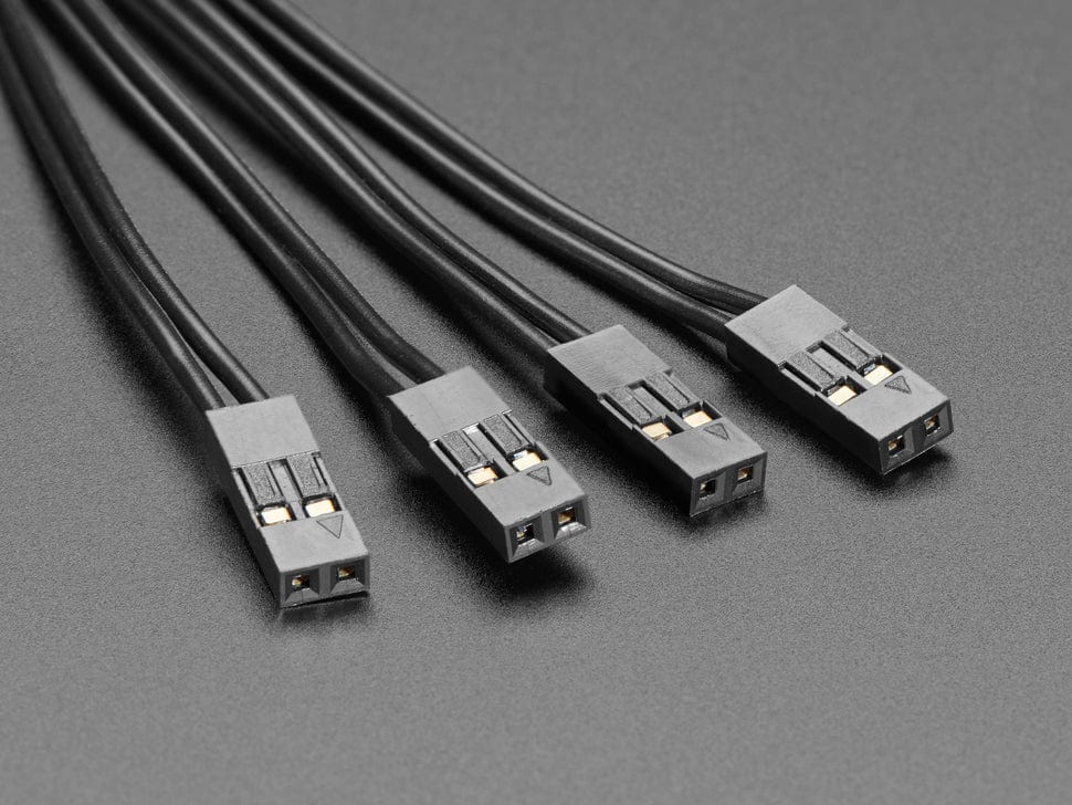 Pig-Tail Cables - 0.1" 2-pin - 4 Pack by The Pi Hut - The Pi Hut