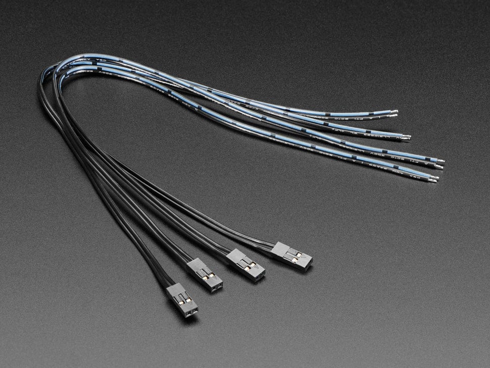 Pig-Tail Cables - 0.1" 2-pin - 4 Pack by The Pi Hut - The Pi Hut