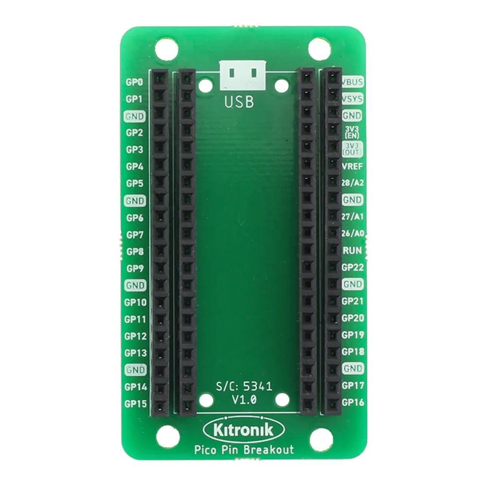 Pin Breakout for the Raspberry Pi Pico by Kitronik - The Pi Hut